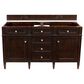 James Martin Vanities Brittany 60" Double Bathroom Vanity in Burnished Mahogany with 3 cm Eternal Jasmine Pearl Silestone Top, Rectangular Sinks and FreePower Wireless Charger, , large