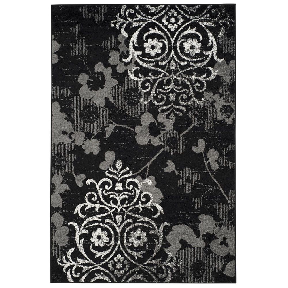 Safavieh Adirondack ADR114A-4 4" x 6" Black/Silver Area Rug, , large