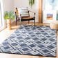Safavieh Micro-Loop MLP154N 4" x 6" Navy and Ivory Area Rug, , large