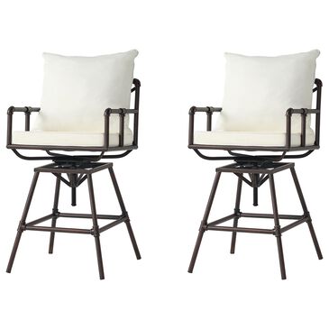 Noble House Northrup Adjustable Barstool in Black Copper (Set of 2), , large