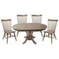 INTERCON Colonial Oak 5-Piece Round Dining Set in Weathered Chestnut, , large