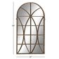 Maple and Jade Arched Wall Mirror in Medium Wood, , large