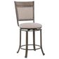 Linon Home Decor Franklin Swivel Counter Stool in Pewter, , large