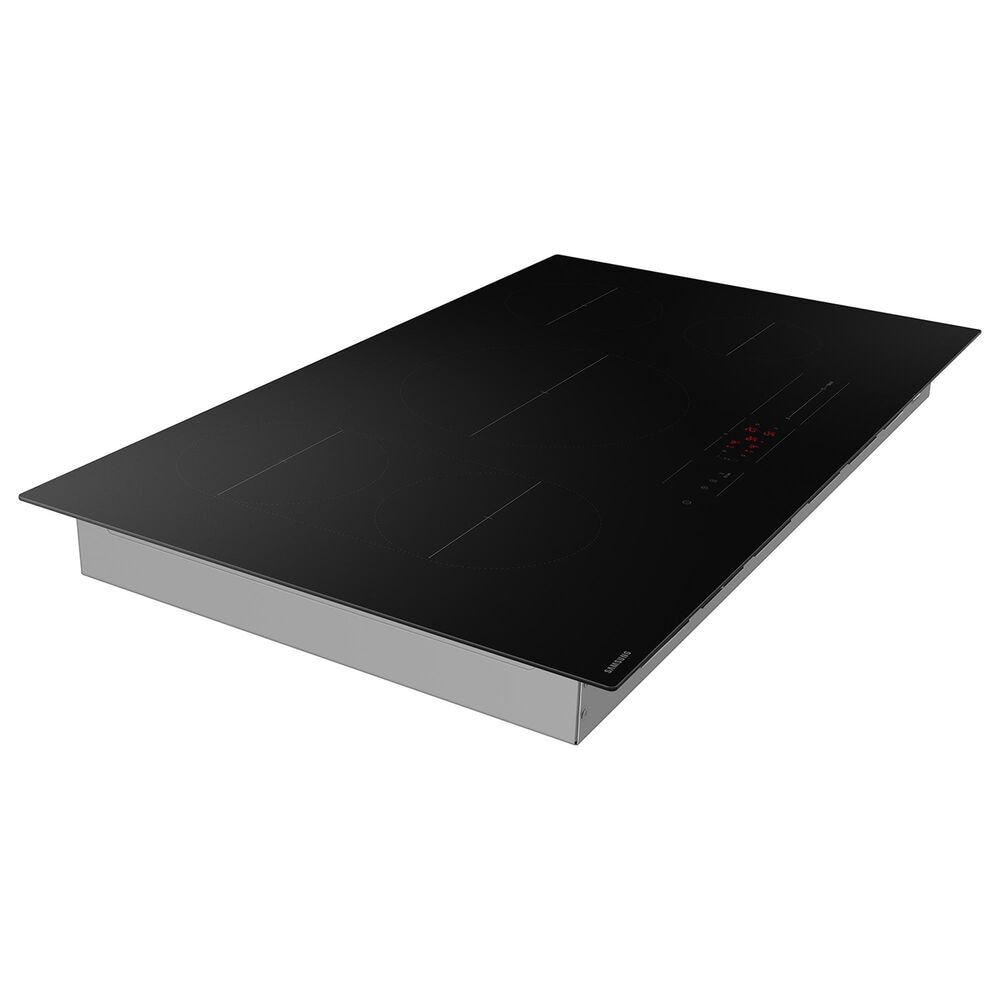 Samsung Bespoke 2-Piece Kitchen Package with White Bespoke 30" Double Wall Oven and Black 36" Induction Cooktop, , large