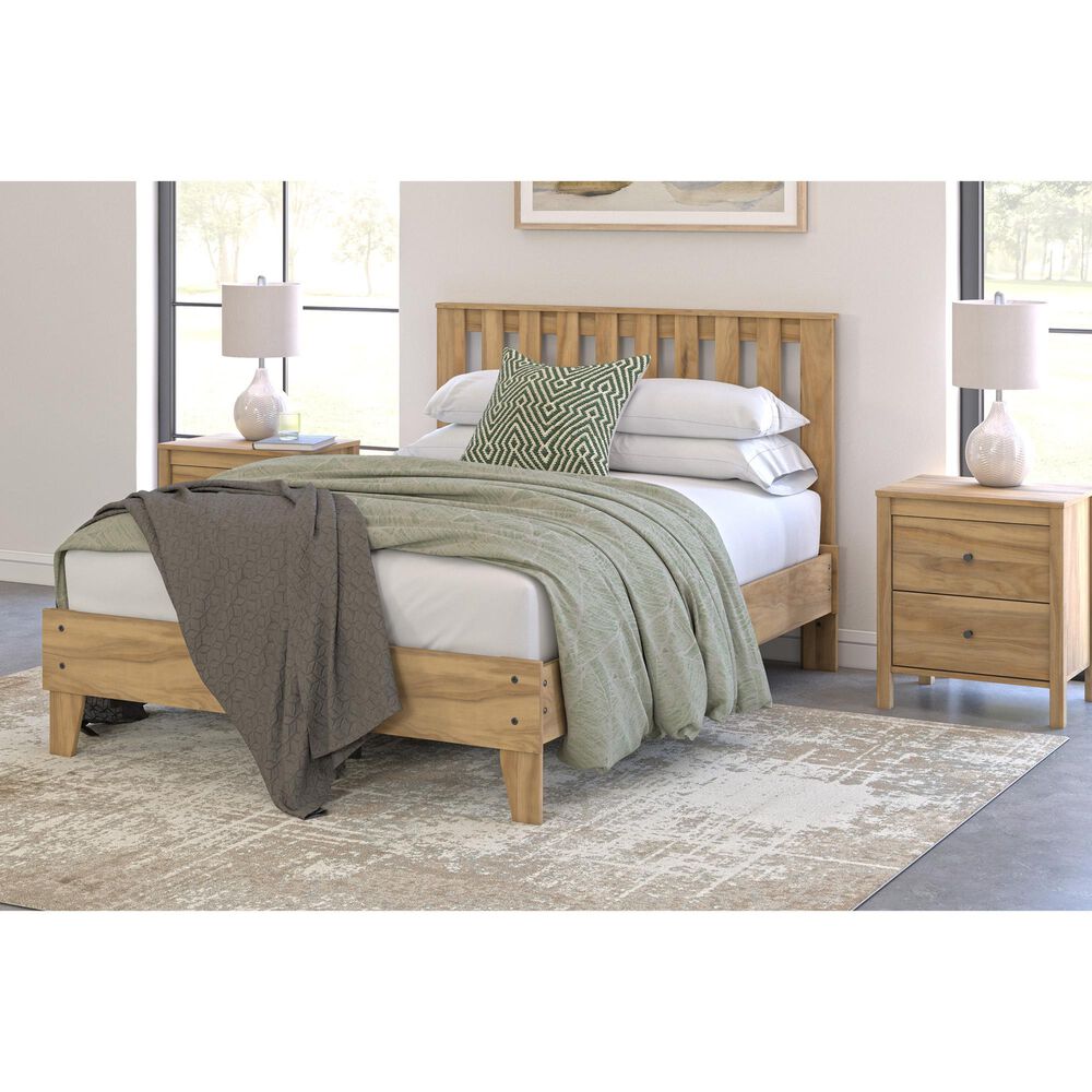 Ashley Bermacy Full Platform Bed in Light Brown, , large