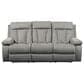 Ashley Mitchiner Manual Recliner Sofa with Drop Down Table in Fog, , large
