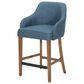 Valor Living Paloma 26" Counter Stool with Navy Upholstery in Medium Oak, , large