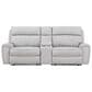 Ashley Social Pointe 3-Piece Power Symmetrical Reclining Sectional with Console in Pearl and Ash, , large