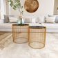 Maple and Jade Accent Table in Gold and Dark Gray (Set of 2), , large