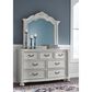 Ashley Montelaine Bedroom Mirror in Antiqued White, , large