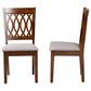 Baxton Studio Florencia Side Chair with Grey Cushion in Walnut Brown (Set of 2), , large