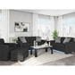 Ashley Jasmine Peaks Stationary Loveseat in Coal, , large