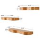 Maple and Jade 3-Piece Handmade Wall Shelf Set in Brown, , large