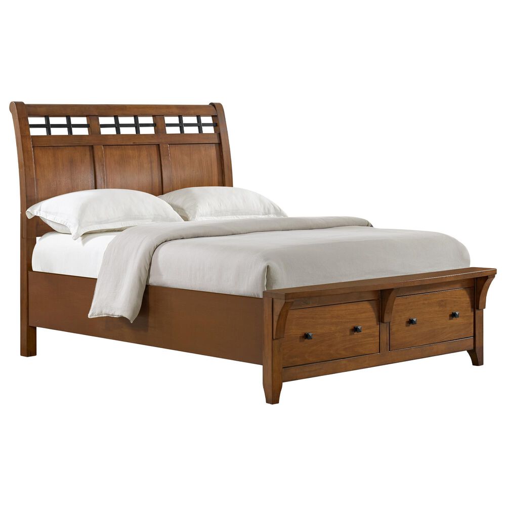 Mayberry Hill Gage Queen Storage Bed in Chestnut, , large