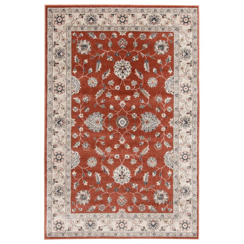 Central Oriental Minerva Maneli Spice and Alabaster 5"3" x 7"7" Area Rug, , large
