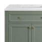 James Martin Vanities Chicago 36" Single Bathroom Vanity in Smokey Celadon with 3 cm Ethereal Noctis Quartz Top and Rectangular Sink, , large