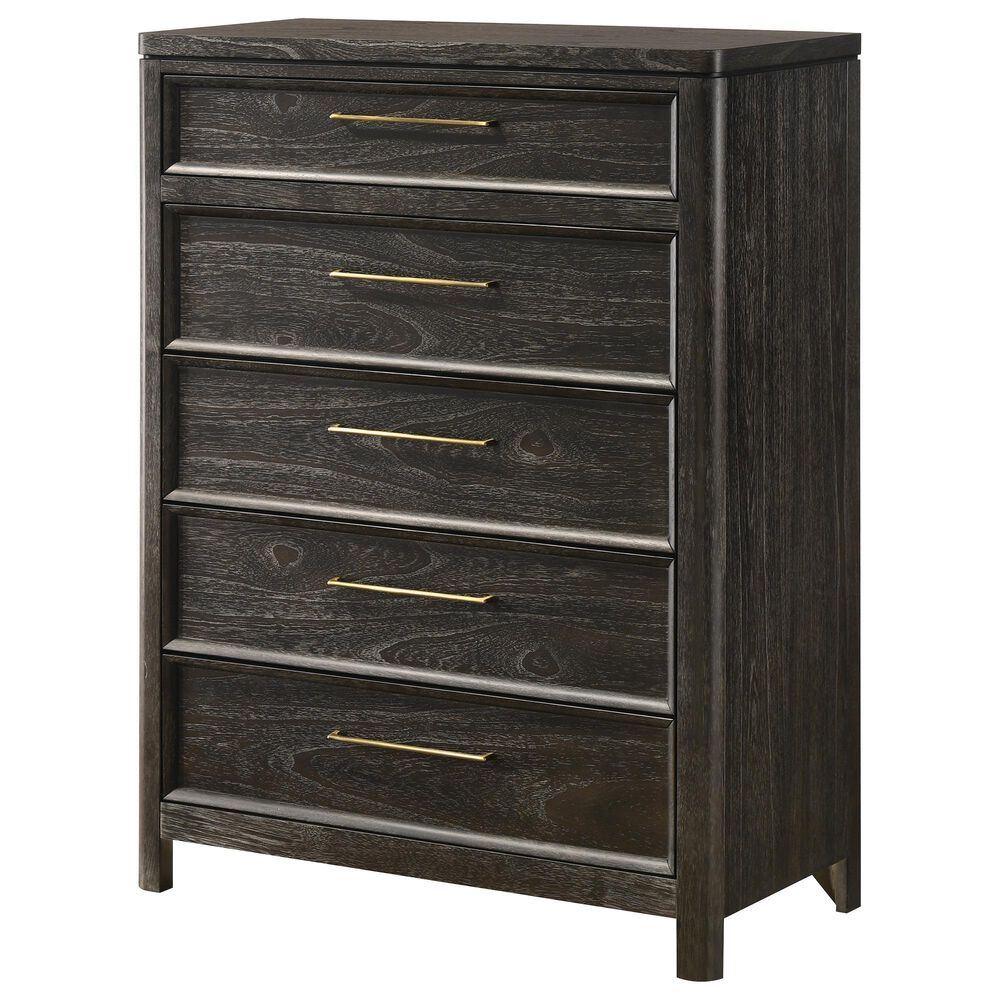 Crown Mark Ethel 5-Drawer Chest in Brown, , large