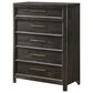 Crown Mark Ethel 5-Drawer Chest in Brown, , large