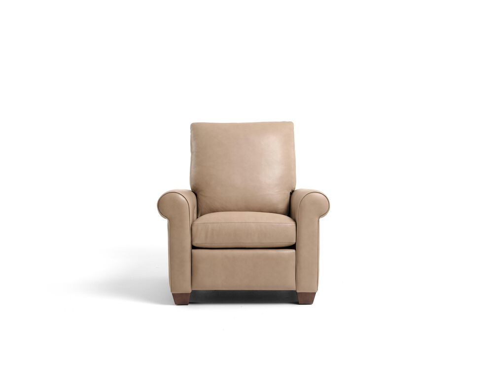 American Leather Sutton Leather Chair in Titan Champagne, , large