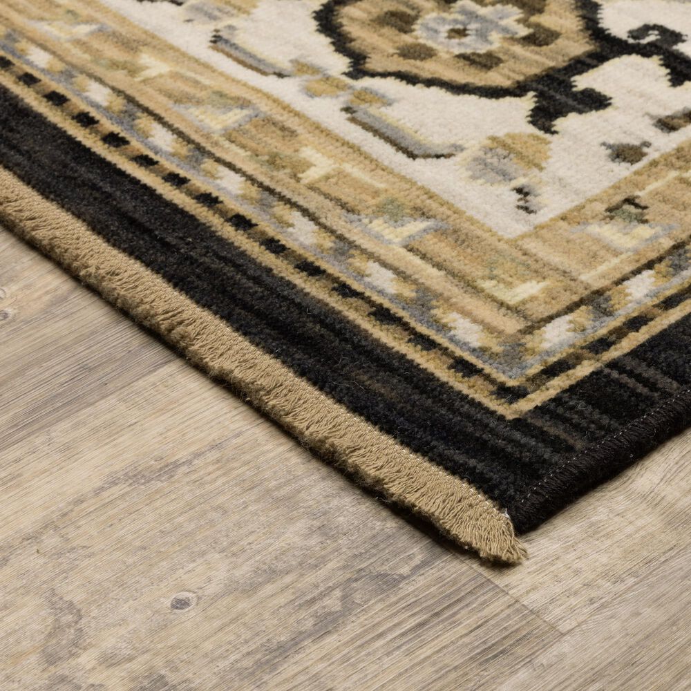 Oriental Weavers Acacia ACA08 Tan and Black 2&#39; x 3&#39; Area Rug, , large