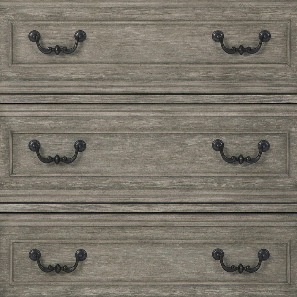 Ashley Lodenbay 5 Drawer Chest in Antiqued Gray and Walnut Brown, , large
