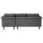 Tov Furniture Porter 2-Piece Stationary Right Facing Sectional with Chaise in Grey Velvet, , large