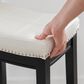Linon Home Decor Claridge Counter Stool with White Cushion in Black, , large
