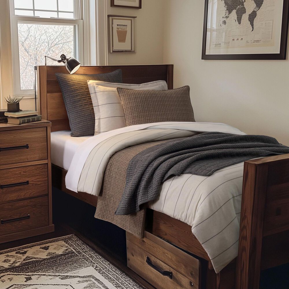 Levtex Leo Stripe 3-Piece Full/Queen Comforter Set in Black and Cream, , large