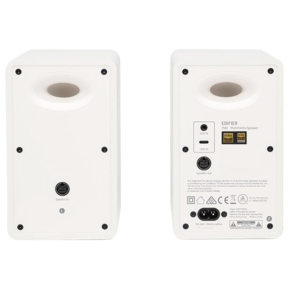 Edifier M60 2.0 Compact Desktop Bluetooth Speakers Pair in White, , large