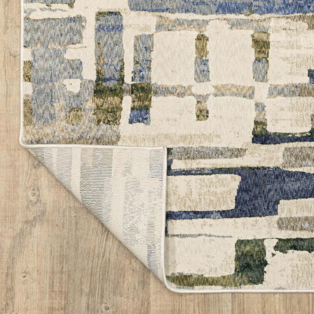Oriental Weavers Tisdell TIS01 Blue and Green 2'3" x 7'6" Runner, , large