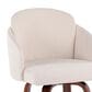 LumiSource Dahlia Swivel Counter Stool with Cream Fabric Upholstery in Walnut and Chrome (Set of 2), , large