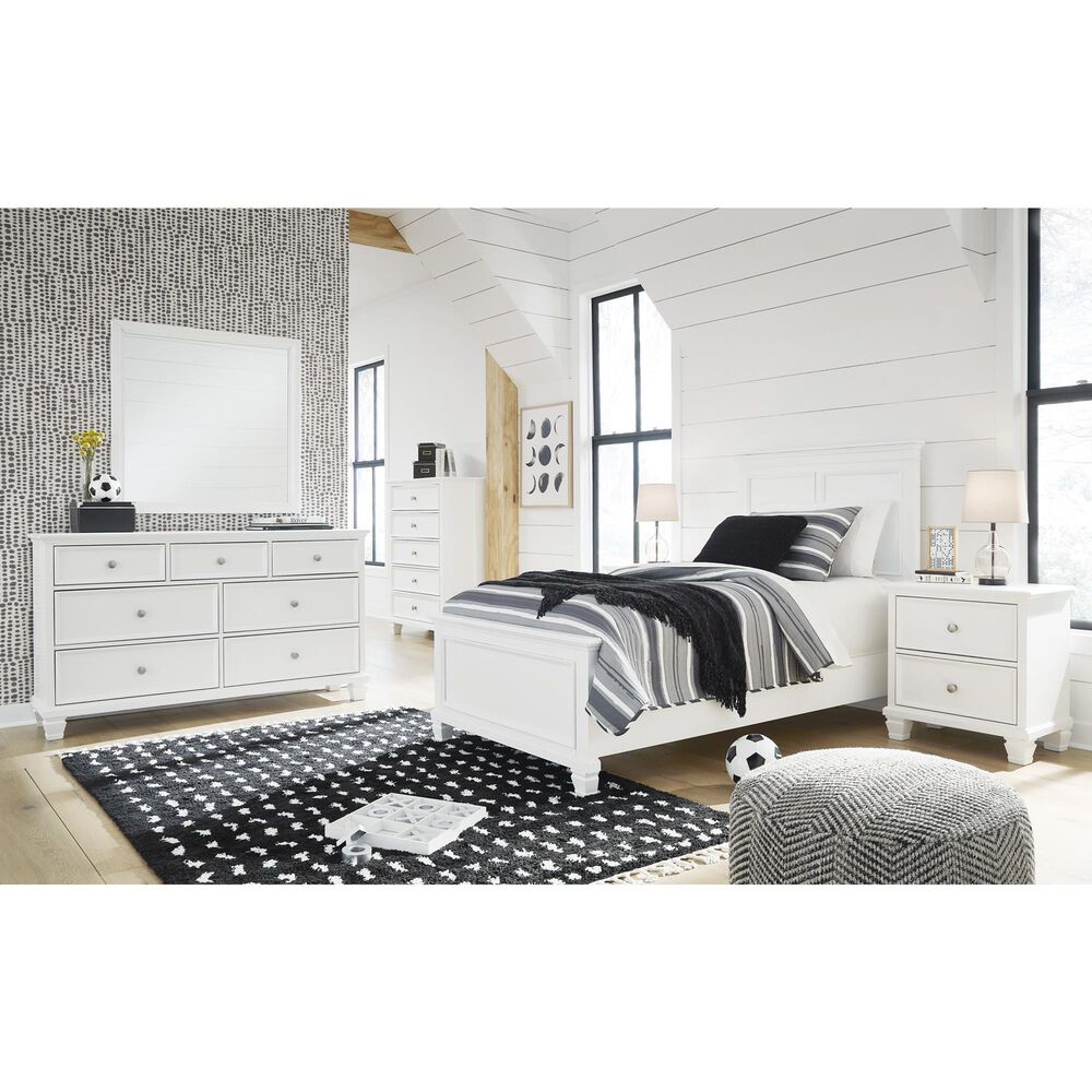 Ashley Fortman Dresser and Mirror in White, , large