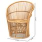 Baxton Studio Narva Rattan Accent Chair in Natural Brown, , large