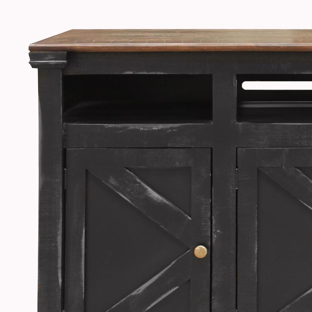 Loft &amp; Lumbar Oregon 70" TV Console in Black Distress, , large