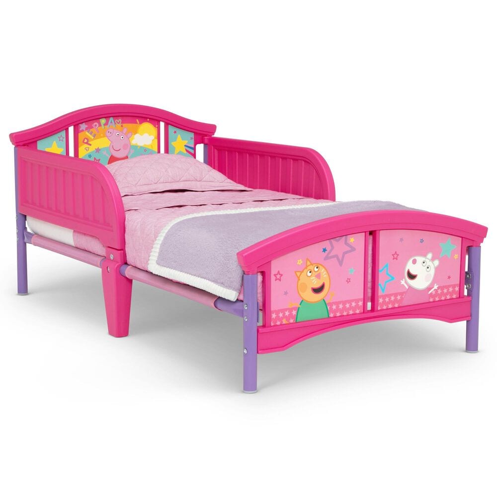 Delta Children Peppa Pig Big Adventures Plastic Toddler Bed in Pink, , large
