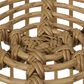 Hearth and Haven Elaine Outdoor Faux Rattan Side Table with Cage Frame Design in Light Brown, , large