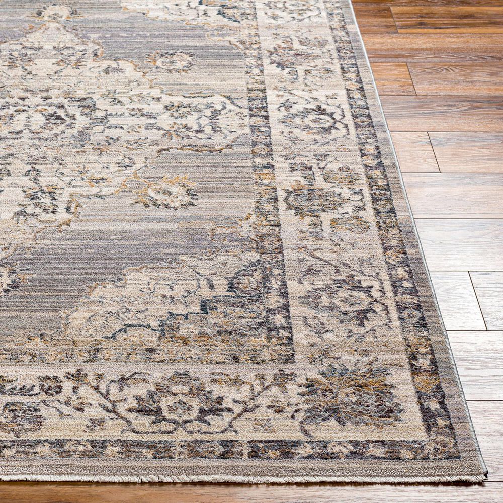 Surya Aida 2&#39; x 2&#39;11&quot; Beige, Medium Gray, Tan, Gray, Charcoal and Deep Teal Area Rug, , large