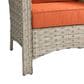 HOMLUX Outdoor Arm Chair in Orange (Set of 2), , large