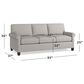 Bassett Spencer Stationary Queen Sleeper Sofa in Seamist, , large