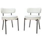 Hearth and Haven Side Chair with White Cushion in Black (Set of 2), , large