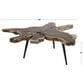 Maple and Jade Coffee Table with Tripod Legs in Distressed Brown and Black, , large