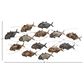 Maple and Jade 24" x 45" Fish Wall Decor in Blue, Brown and Silver, , large