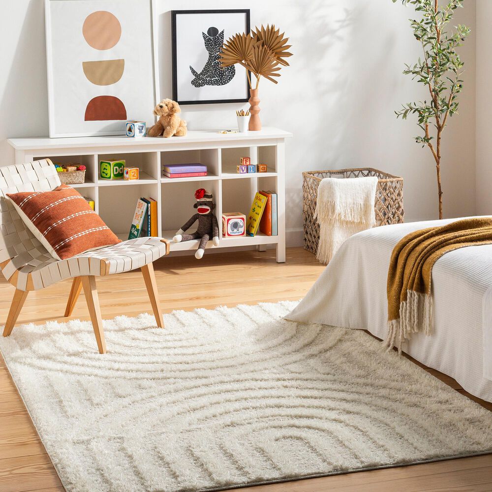 Surya Rodos RDO2328 5&#39;3&quot; x 7&#39; Beige, White Area Rug, , large