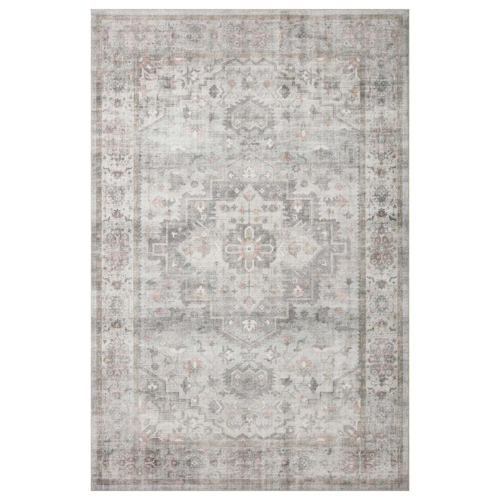 Loloi II Heidi 8"6" x 11"6" Dove and Blush Area Rug, , large