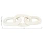 Creative Coop 13" Decorative Marble Chain Link Figurine in White, , large