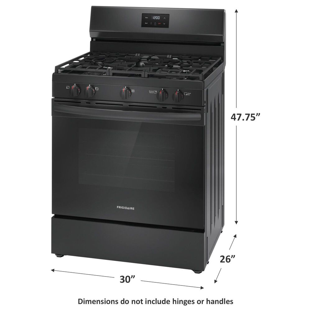 Frigidaire 30&quot; Freestanding Gas Range with Quick Boil Burner in Black, , large