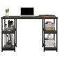 DHP Ray Ridge Double Pedestal Desk in Brown Oak, , large
