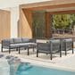 Blue River Cuffay 4-Piece Patio Conversation Set in Dark Gray, , large