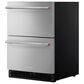 KitchenAid 4.4 Cu. Ft. Undercounter Double-Drawer Refrigerator in Black and Stainless Steel, , large