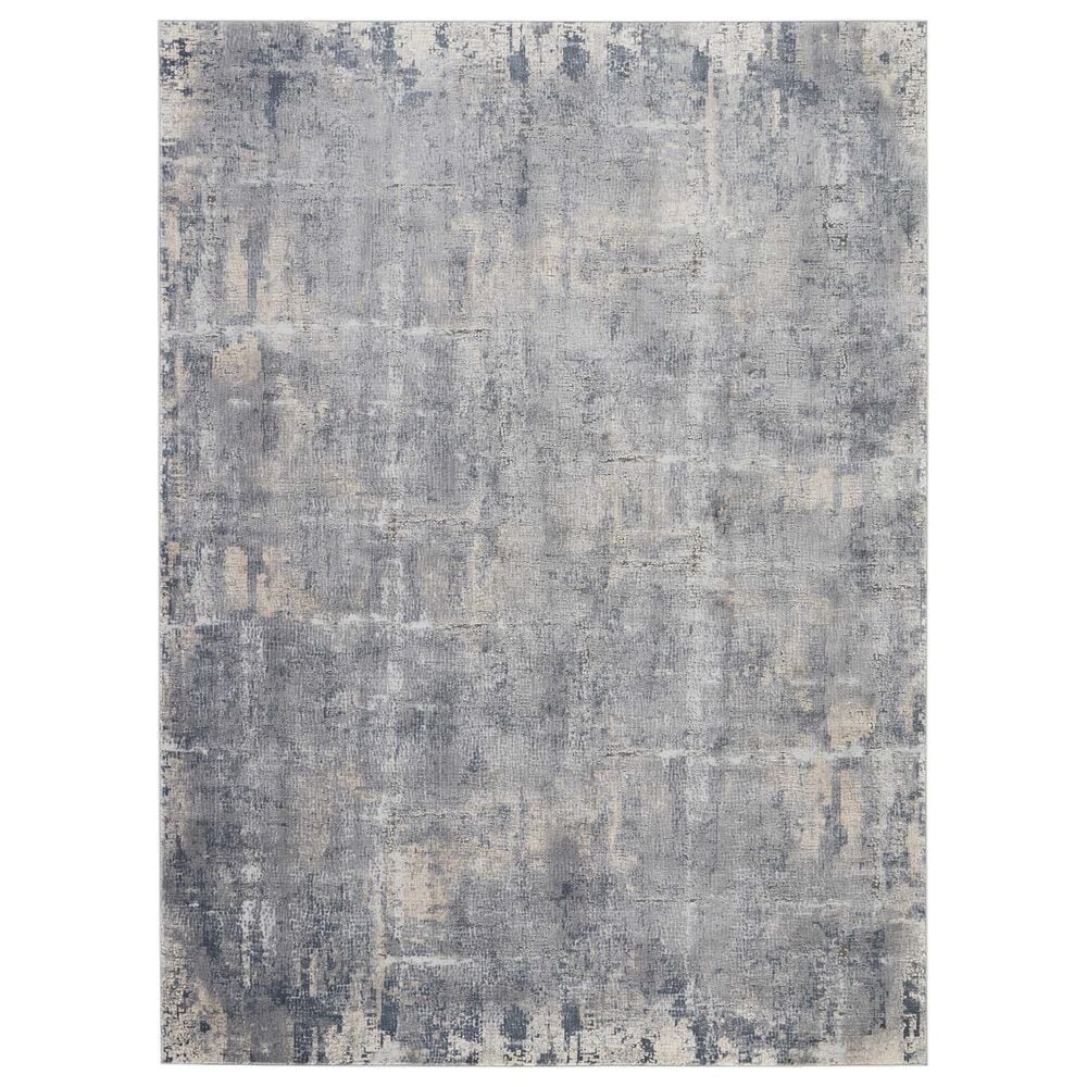 Nourison Rustic Textures RUS06 9"3" x 12"9" Grey and Beige Area Rug, , large